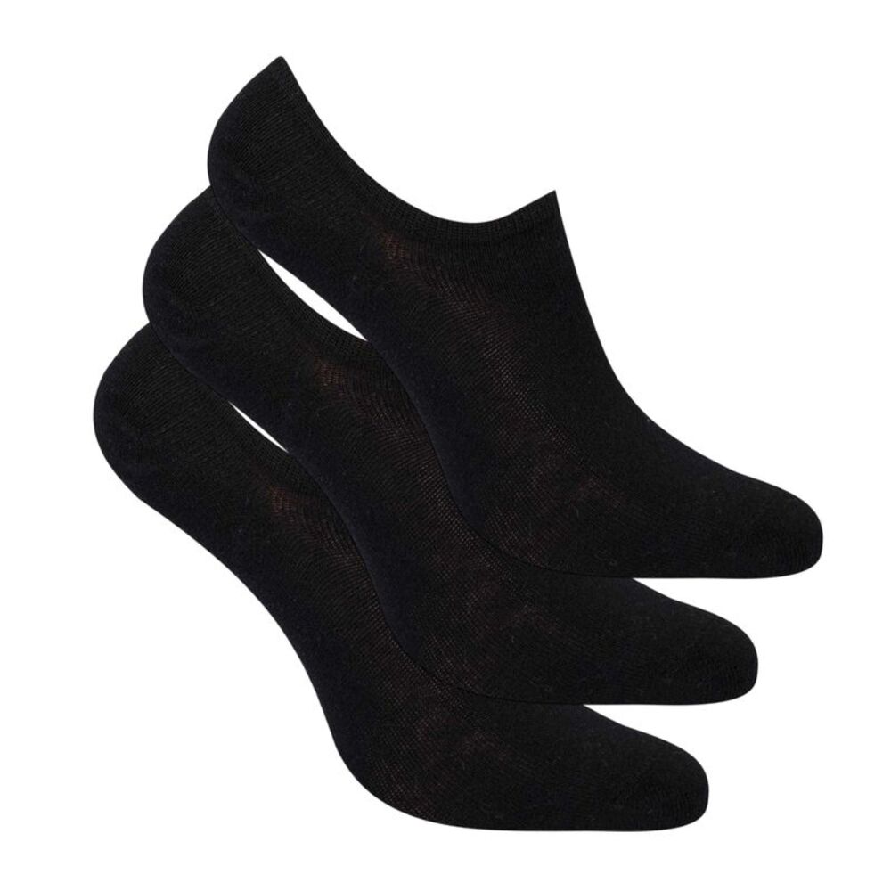 Pringles Womens/Ladies No-Show Socks (Pack of 3) / Black